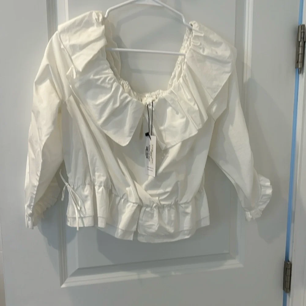 Sundays ruffle white blouse - Picture 1 of 2